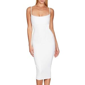Nookie Bailey Midi Dress in White
